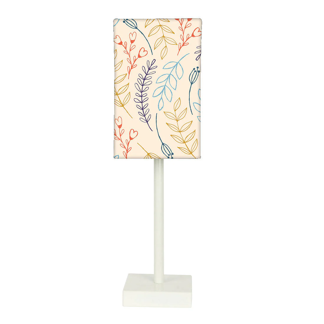 Tall Table Lamp For Living Rooms - Leaves And Branches - White