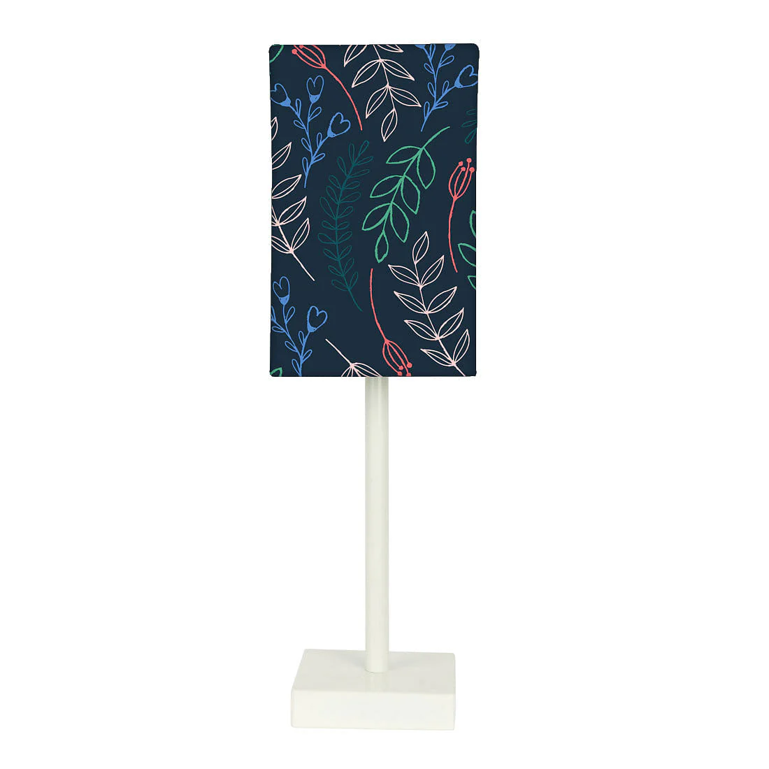 Tall Table Lamp For Living Rooms - Leaves And Branches - Blue