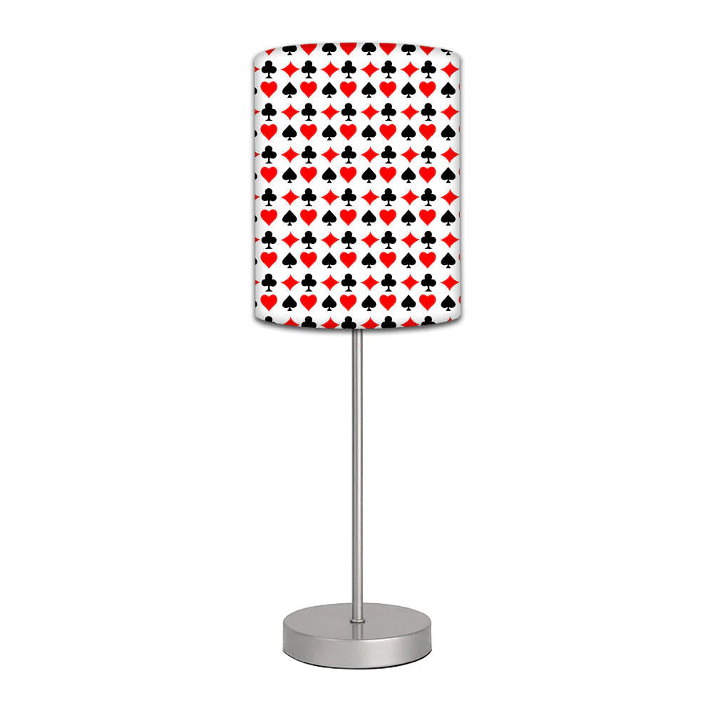 Stainless Steel Table Lamp For Living Room Bedroom - Poker Cards
