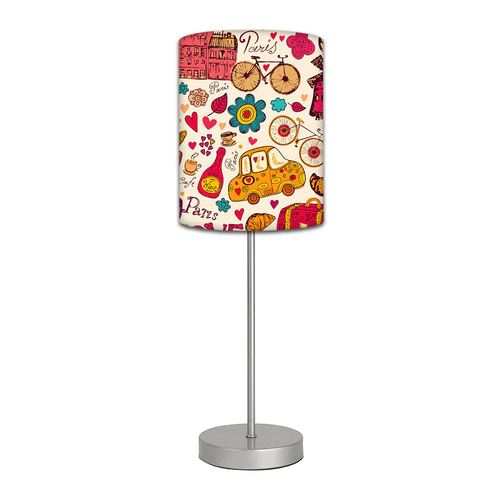 Stainless Steel Table Lamp For Living Room Bedroom - Paris Love Cycle