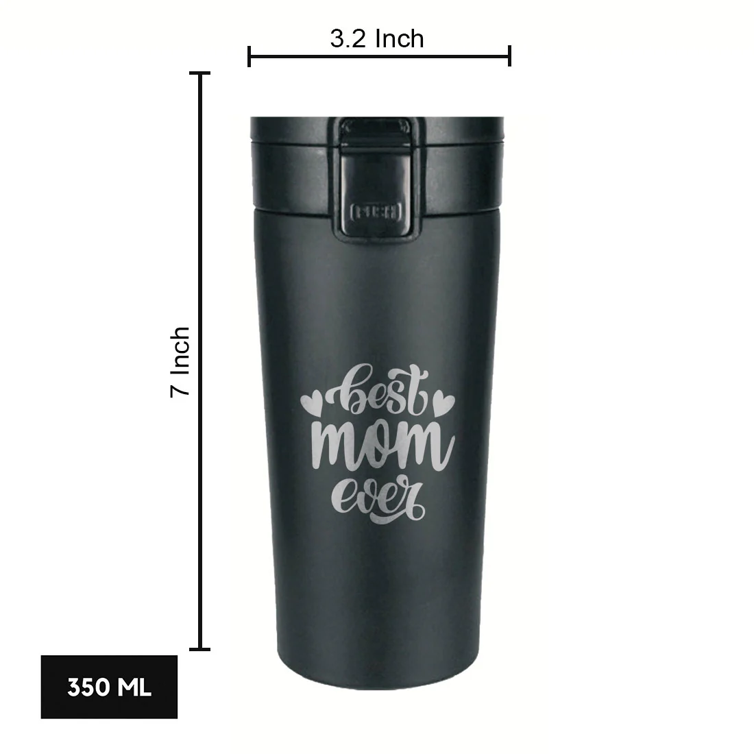 Designer Travel Coffee Mug Insulated for Travelling Mother Day Gift (350 ML) - Best Mom Ever - Image 4