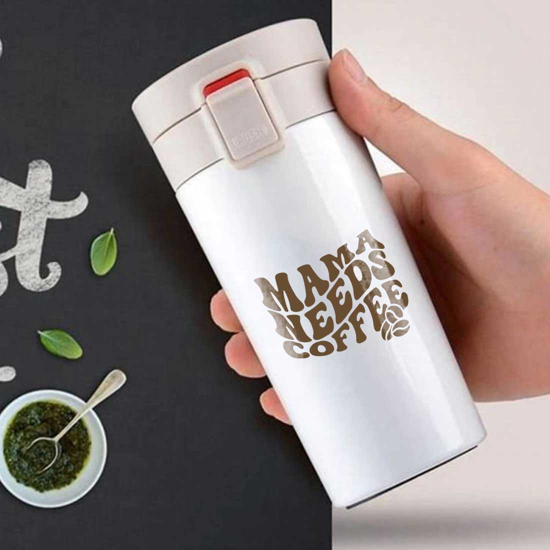 Designer Travel Coffee Mug Insulated for Travelling Mother Day Gift (350 ML) - Mama Needs Coffee - Image 10