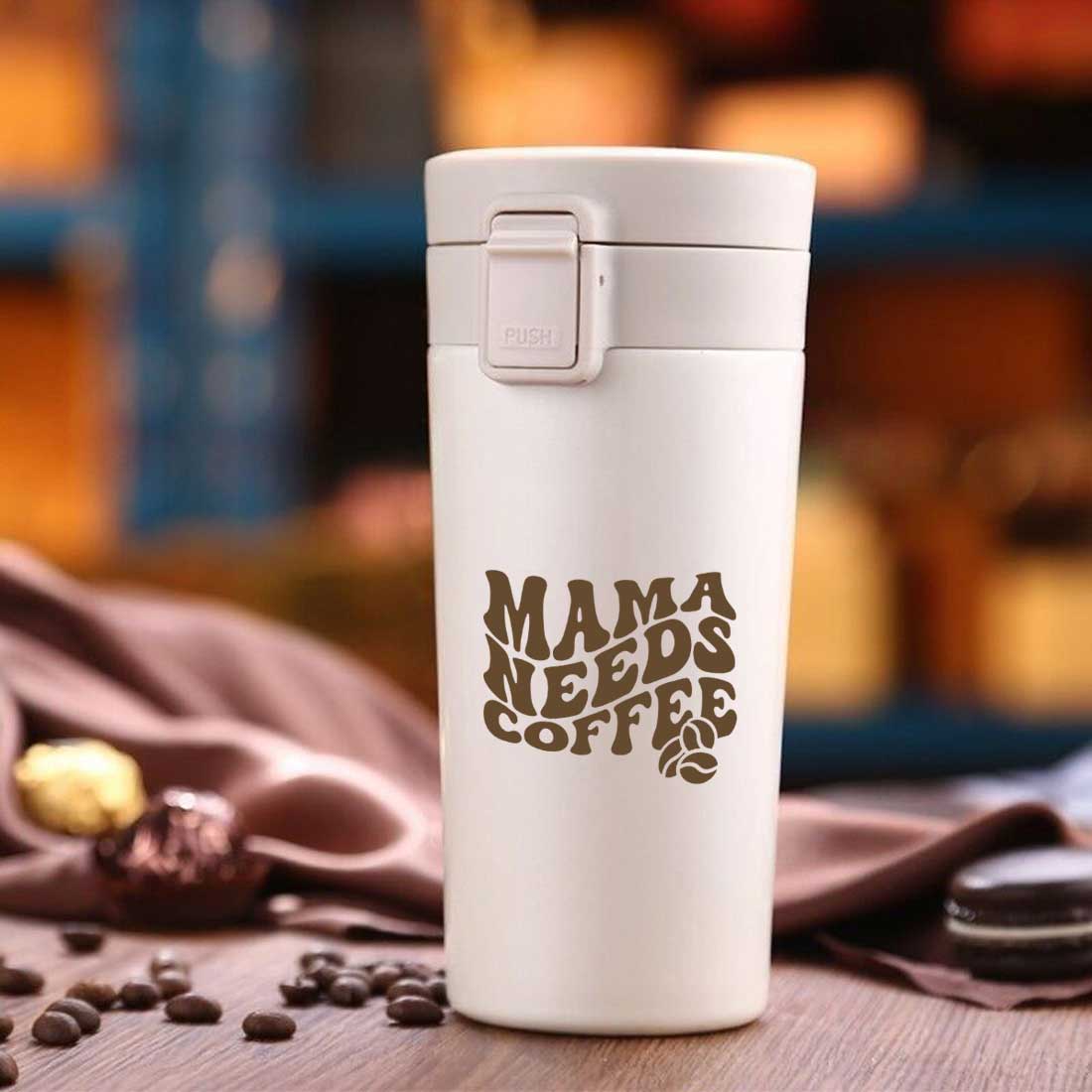 Designer Travel Coffee Mug Insulated for Travelling Mother Day Gift (350 ML) - Mama Needs Coffee - Image 9