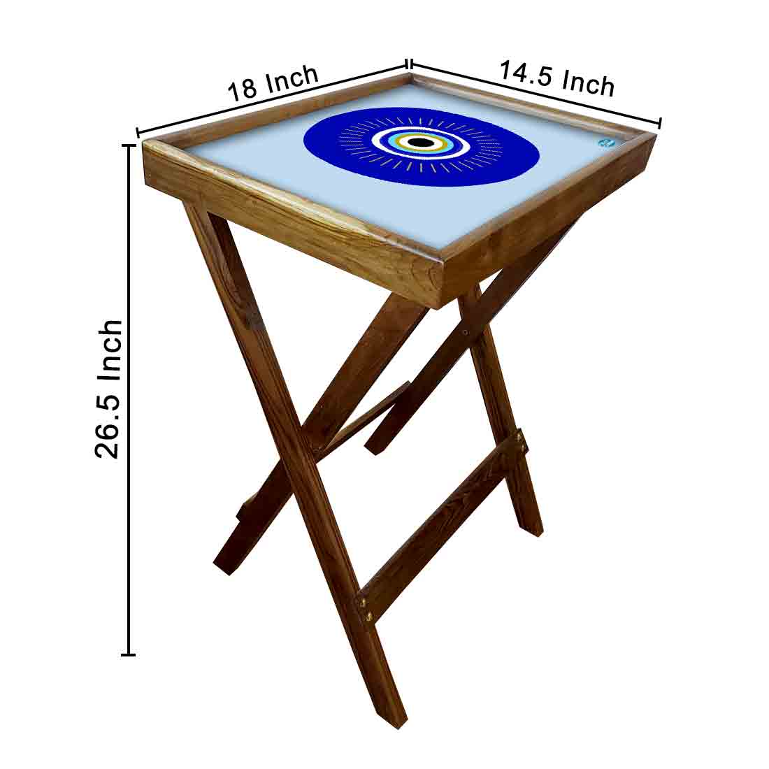 Folding TV Tray Table for Living Room Bedroom Side Tables - Evil Eye Protector - Image 17