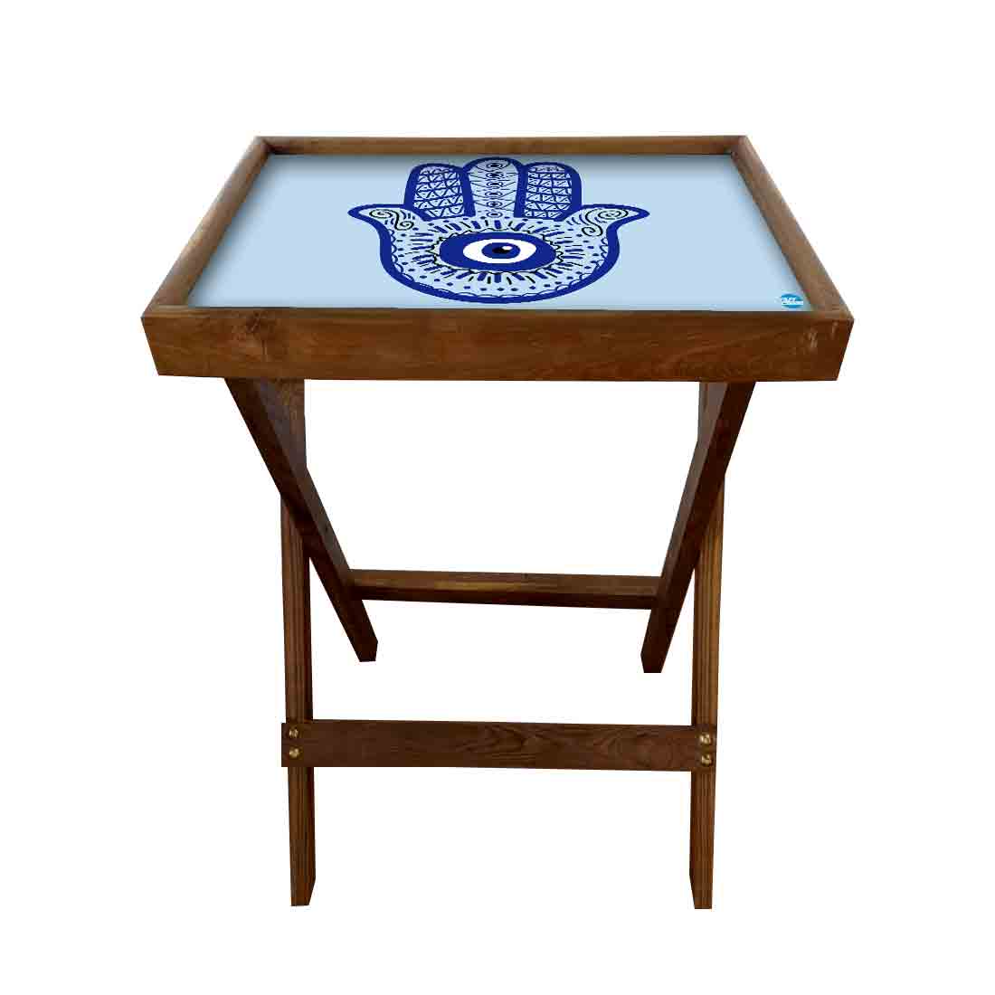 Folding TV Tray Table for Living Room Bedroom Side Tables - Evil Eye Protector - Image 8