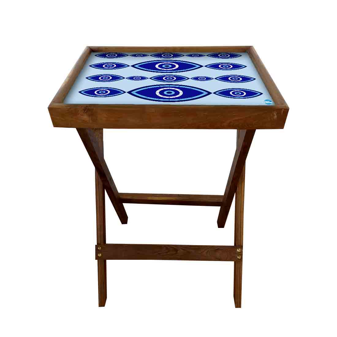 Wooden TV Tables for Eating Breakfast Serving Table - Evil Eye Protector - Image 11