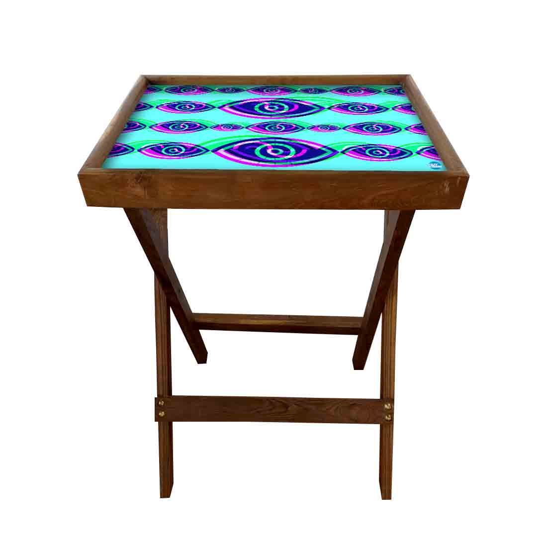 Wooden TV Tables for Eating Breakfast Serving Table - Evil Eye Protector - Image 12