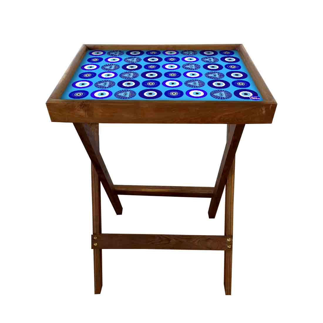 Wooden TV Tables for Eating Breakfast Serving Table - Evil Eye Protector - Image 13