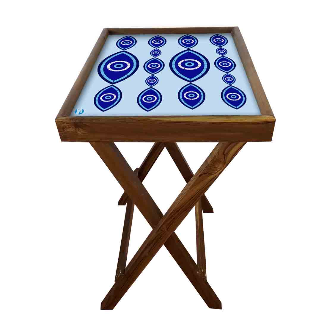 Wooden TV Tables for Eating Breakfast Serving Table - Evil Eye Protector - Image 17
