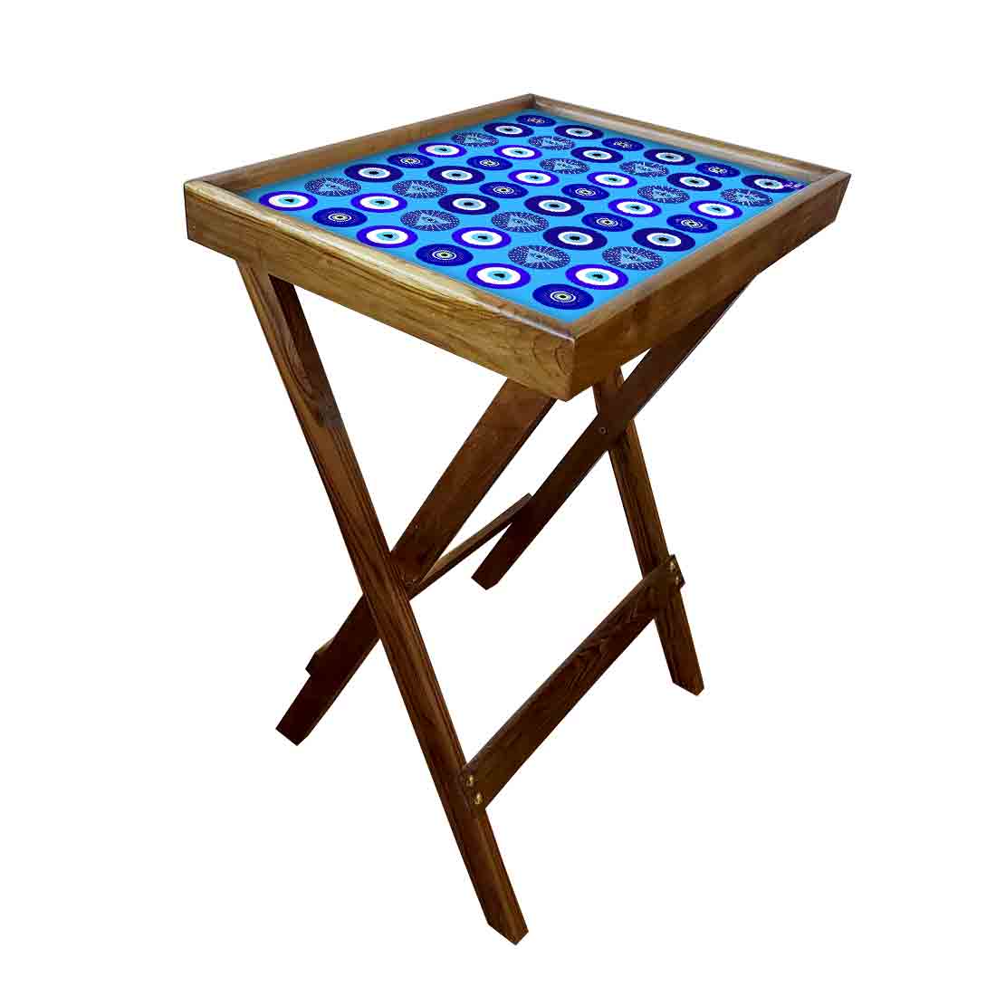 Wooden TV Tables for Eating Breakfast Serving Table - Evil Eye Protector - Image 20