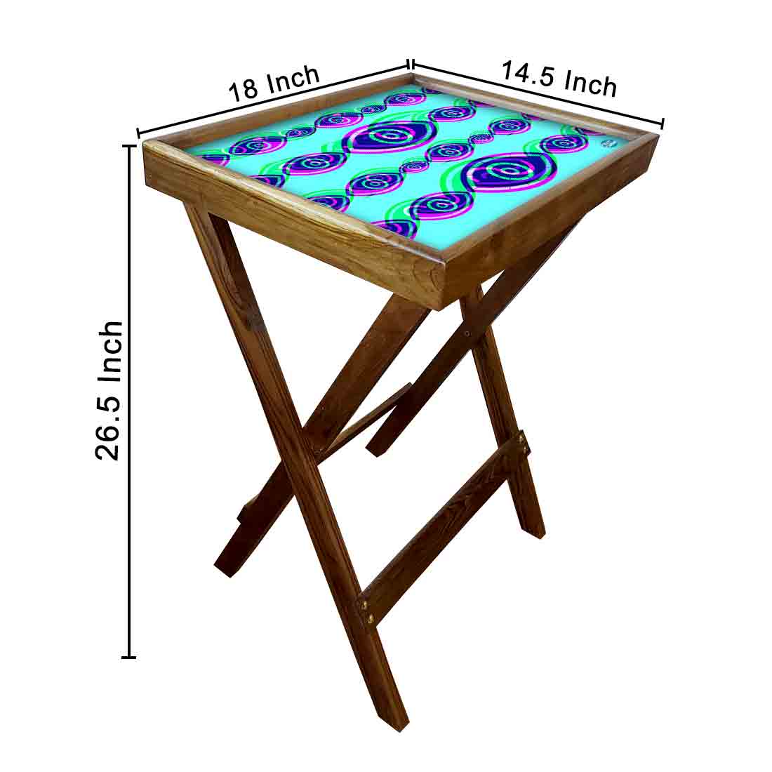 Wooden TV Tables for Eating Breakfast Serving Table - Evil Eye Protector - Image 23