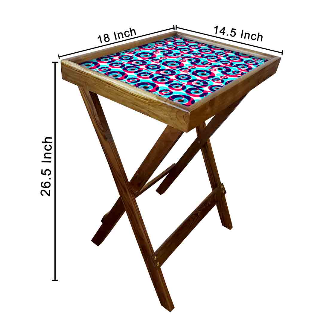 Wooden TV Tables for Eating Breakfast Serving Table - Evil Eye Protector - Image 24