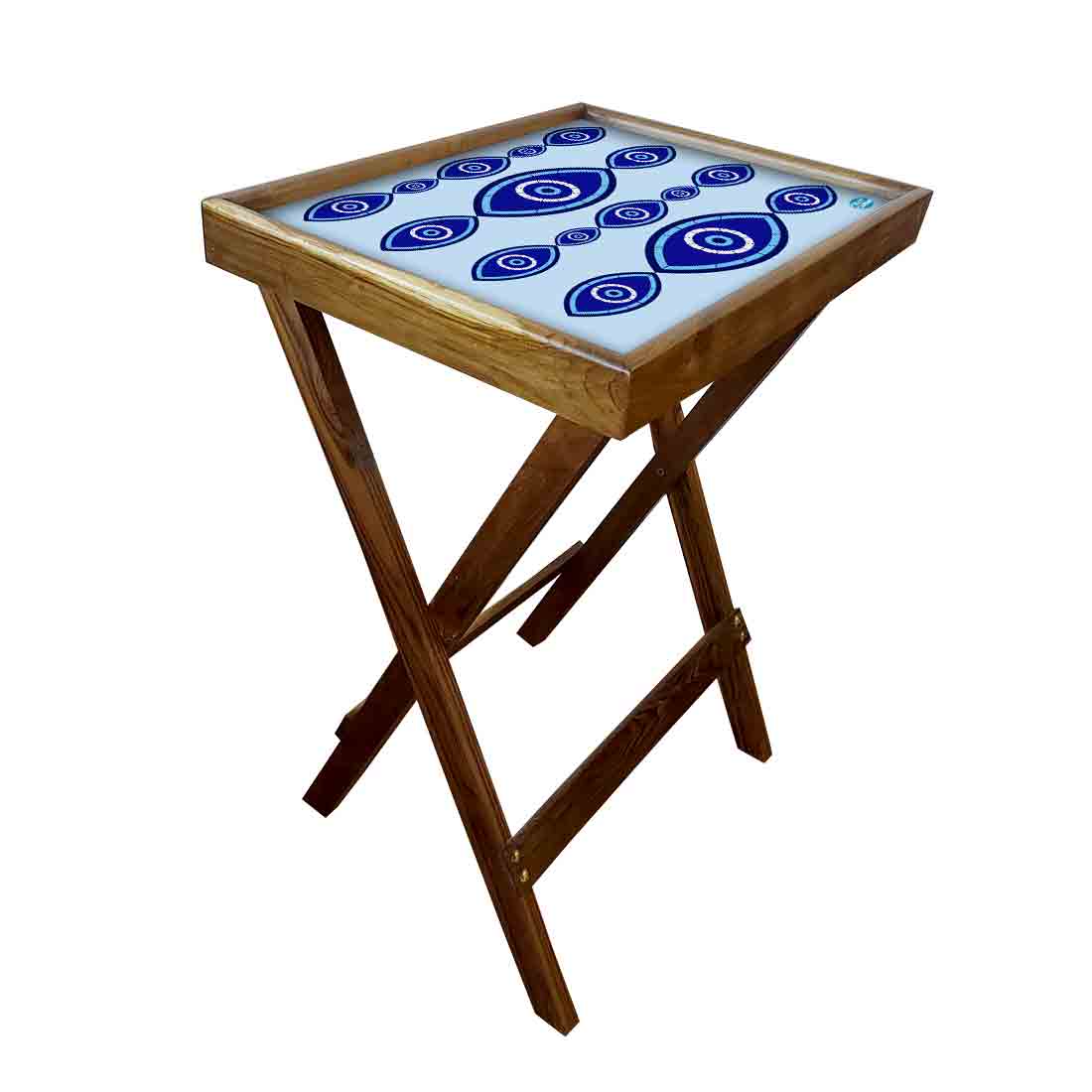 Wooden TV Tables for Eating Breakfast Serving Table - Evil Eye Protector - Image 32