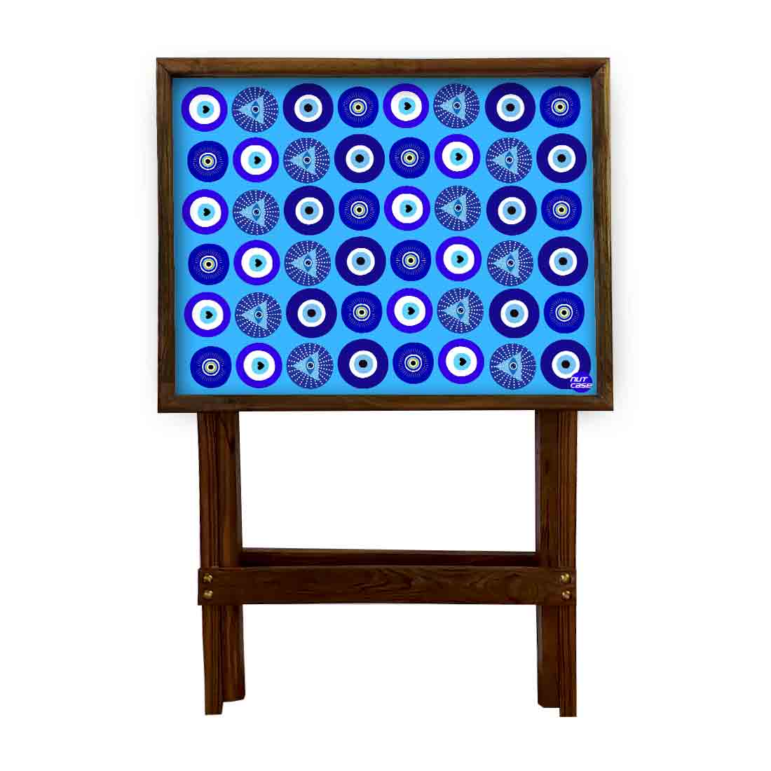 Wooden TV Tables for Eating Breakfast Serving Table - Evil Eye Protector - Image 5