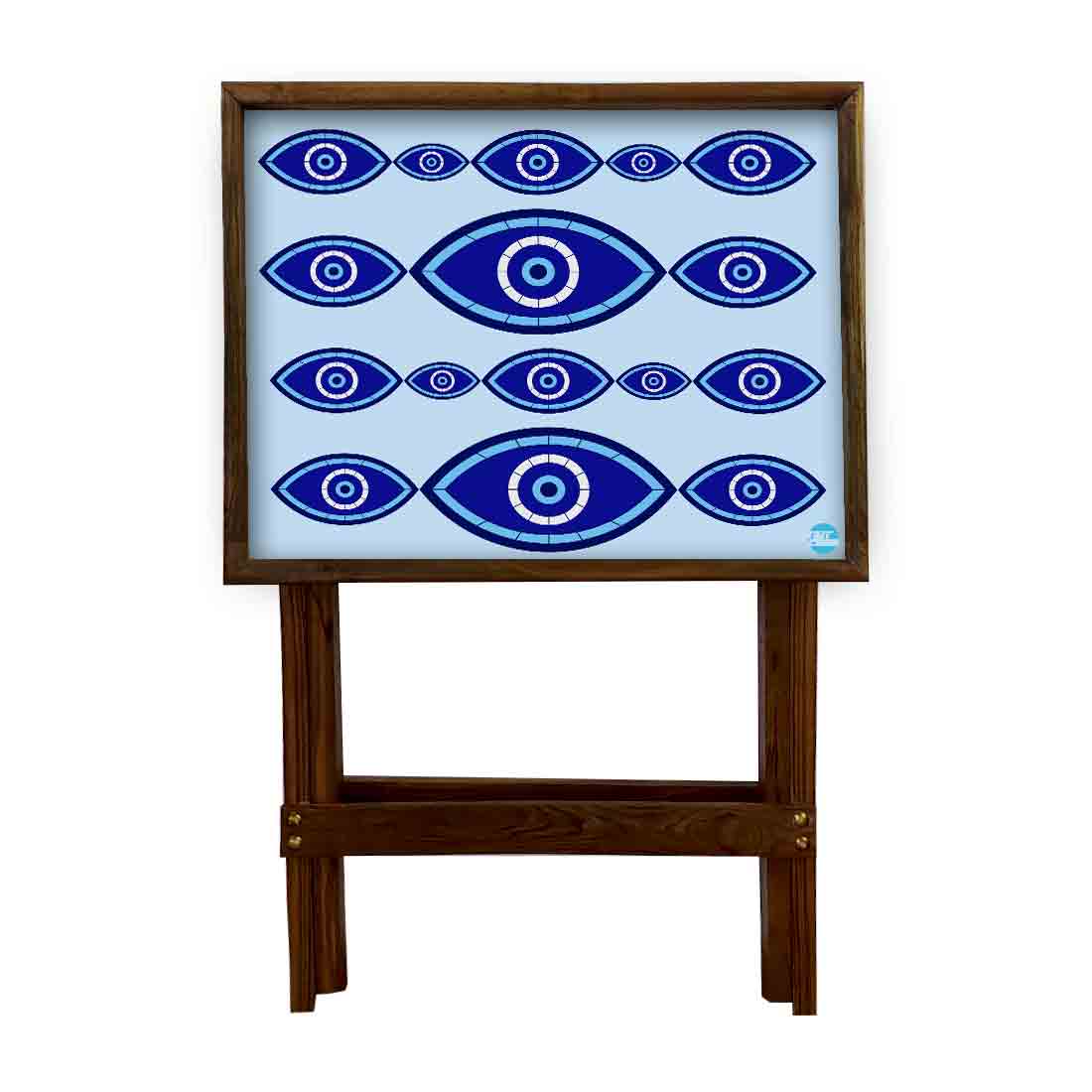 Wooden TV Tables for Eating Breakfast Serving Table - Evil Eye Protector - Image 8