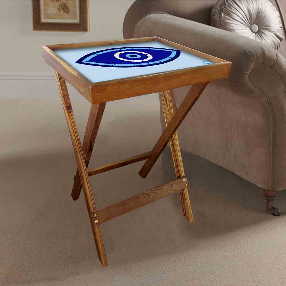 Foldable Living Room Tray Table Serving Corner Rack - Evil Eye Protector