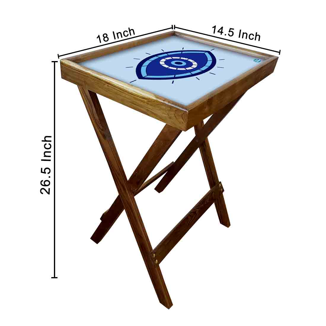 Foldable Living Room Tray Table Serving Corner Rack - Evil Eye Protector - Image 23