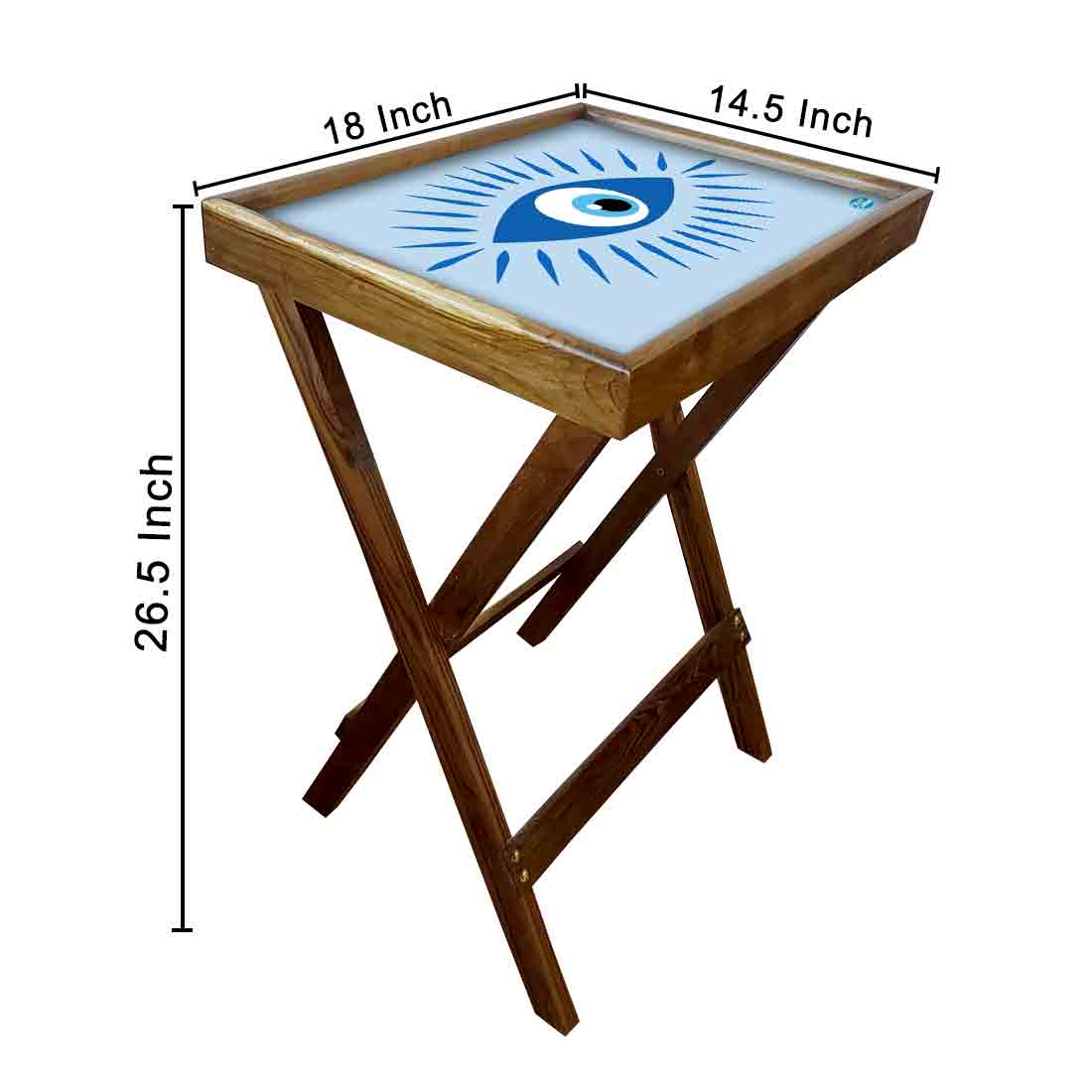 Foldable Living Room Tray Table Serving Corner Rack - Evil Eye Protector - Image 24