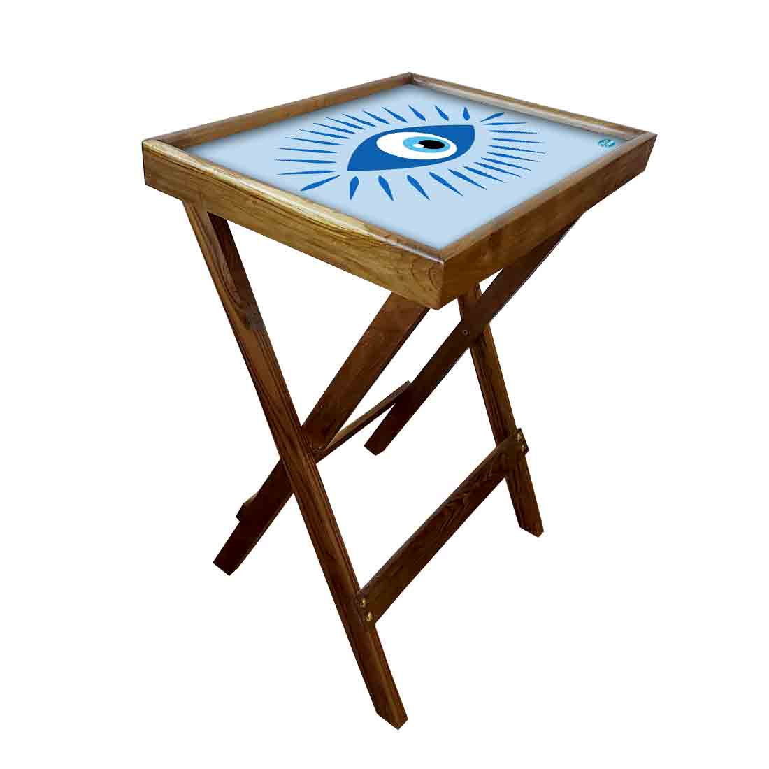 Foldable Living Room Tray Table Serving Corner Rack - Evil Eye Protector - Image 27