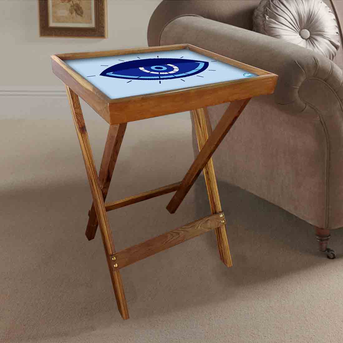 Foldable Living Room Tray Table Serving Corner Rack - Evil Eye Protector - Image 3