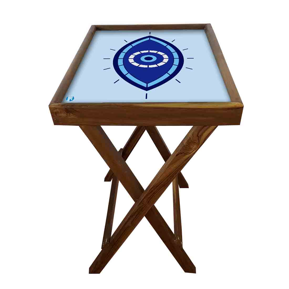 Foldable Living Room Tray Table Serving Corner Rack - Evil Eye Protector - Image 8