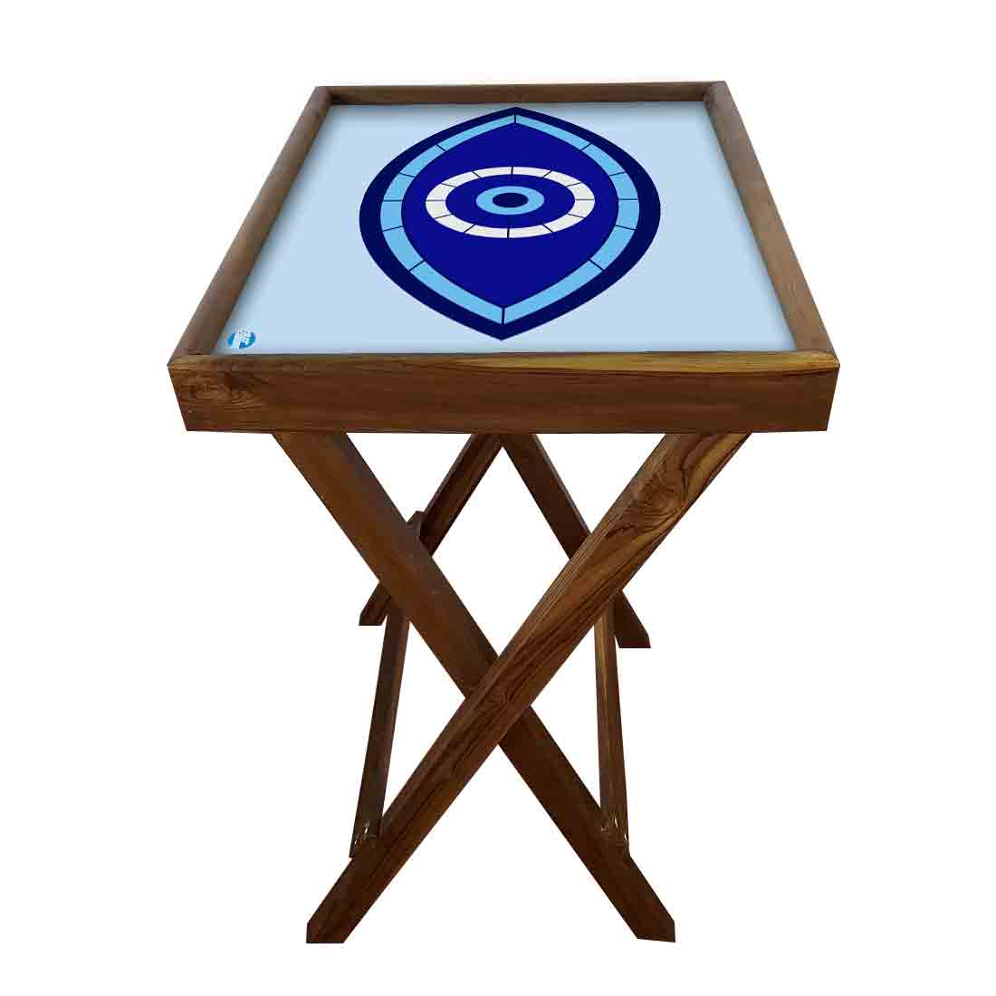 Foldable Living Room Tray Table Serving Corner Rack - Evil Eye Protector - Image 9
