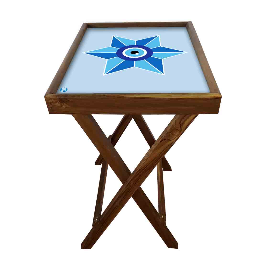 Foldable Side Table for TV Tray Tables Living Room  - Evil Eye Protector - Image 14