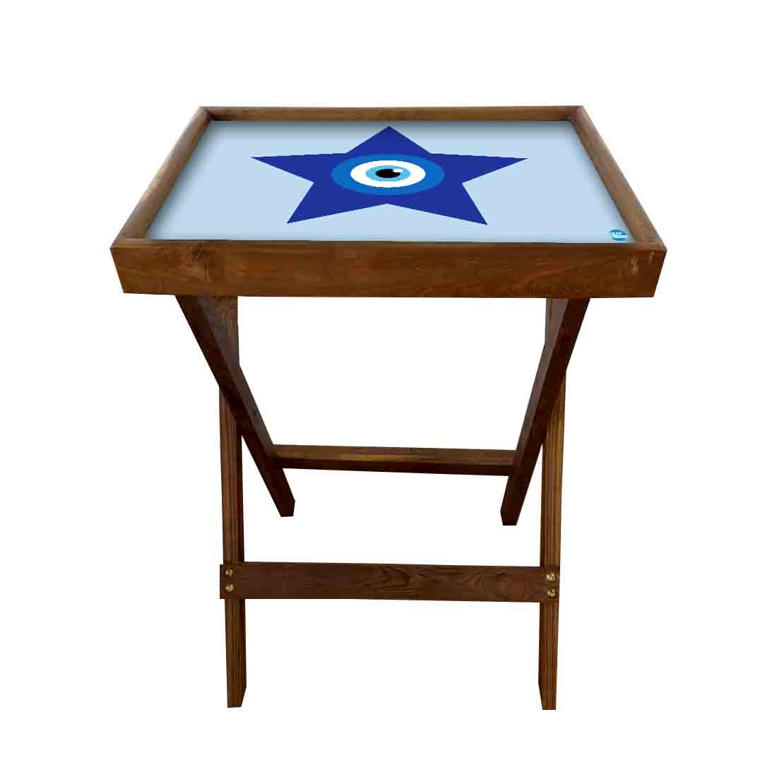 Foldable Side Table for TV Tray Tables Living Room  - Evil Eye Protector - Image 15