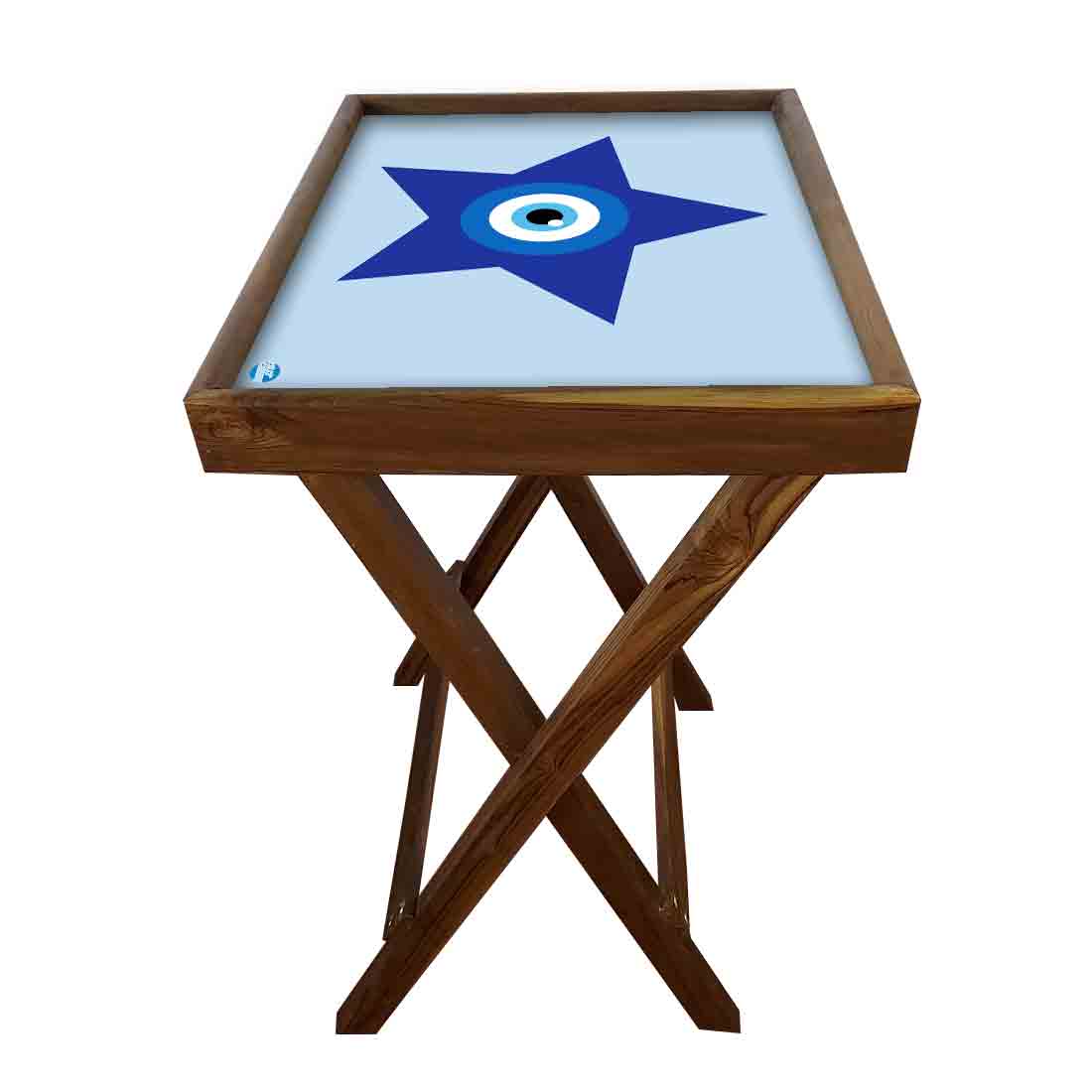 Foldable Side Table for TV Tray Tables Living Room  - Evil Eye Protector - Image 16