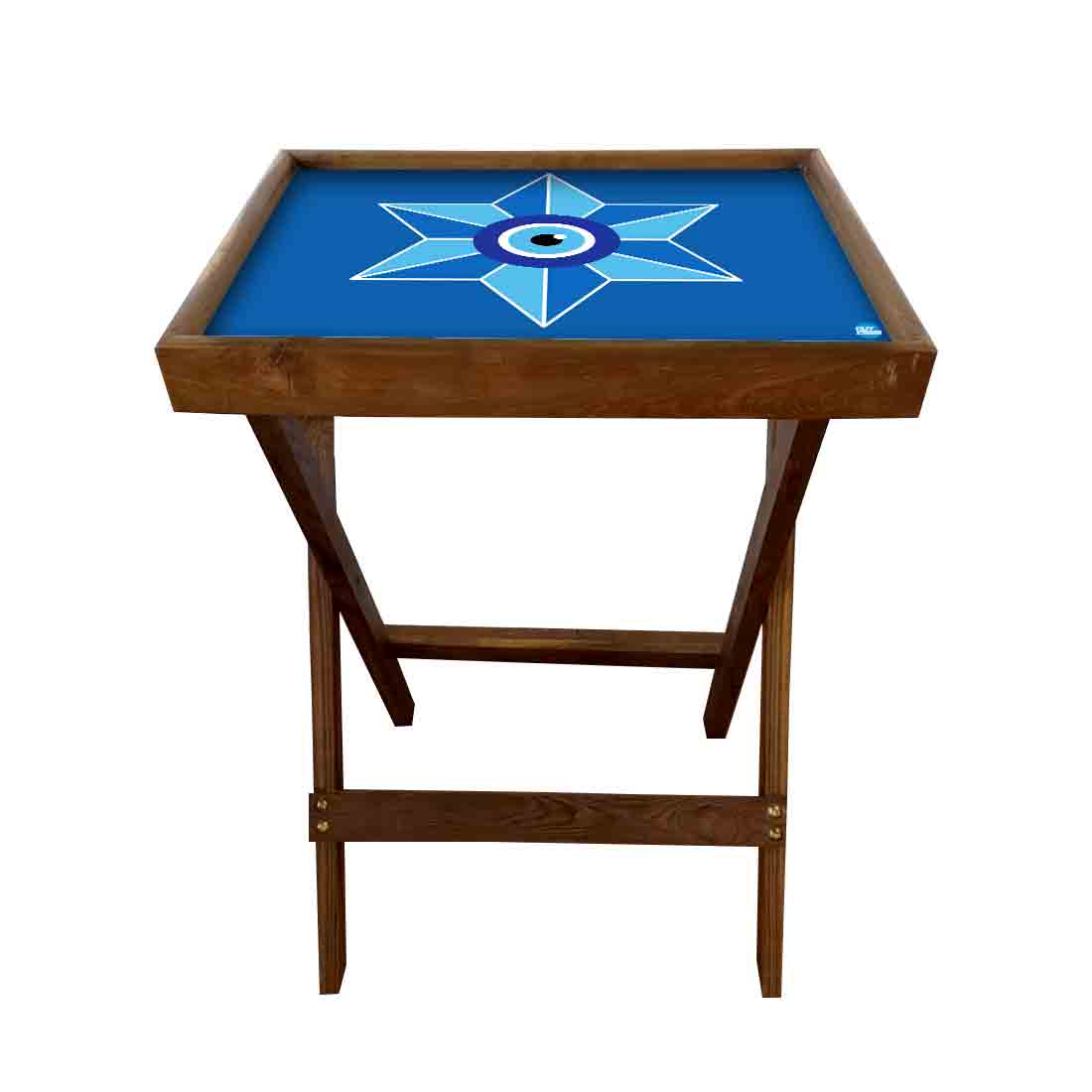Foldable Side Table for TV Tray Tables Living Room  - Evil Eye Protector - Image 17