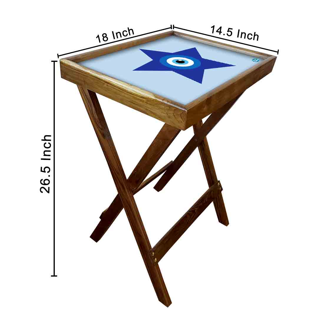Foldable Side Table for TV Tray Tables Living Room  - Evil Eye Protector - Image 22