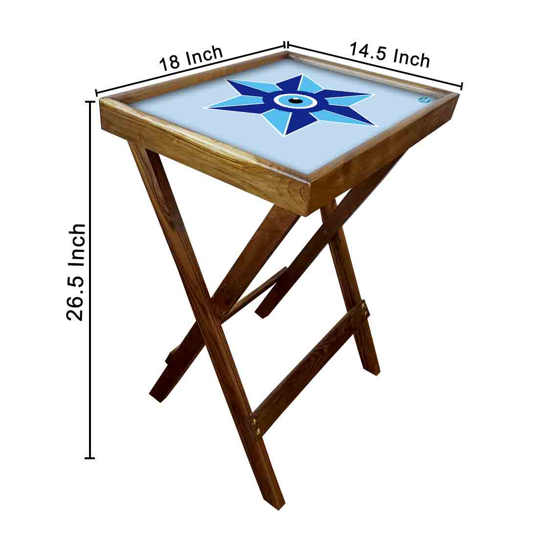 Foldable Side Table for TV Tray Tables Living Room  - Evil Eye Protector - Image 24