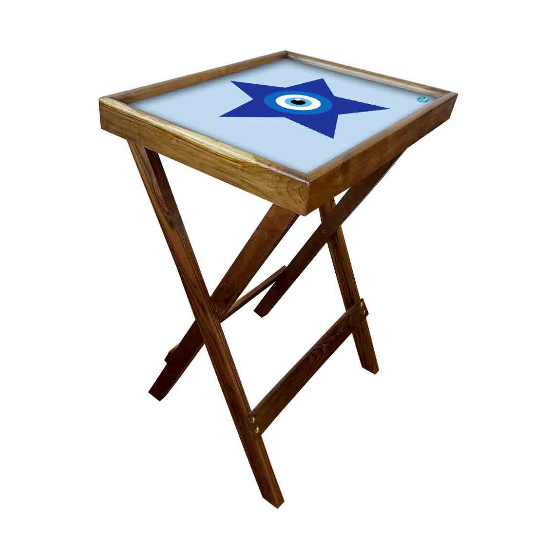 Foldable Side Table for TV Tray Tables Living Room  - Evil Eye Protector - Image 26