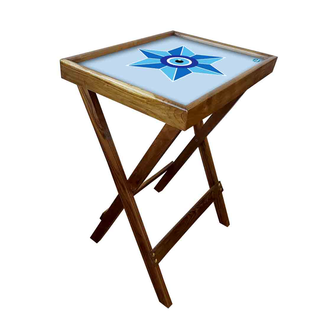 Foldable Side Table for TV Tray Tables Living Room  - Evil Eye Protector - Image 5
