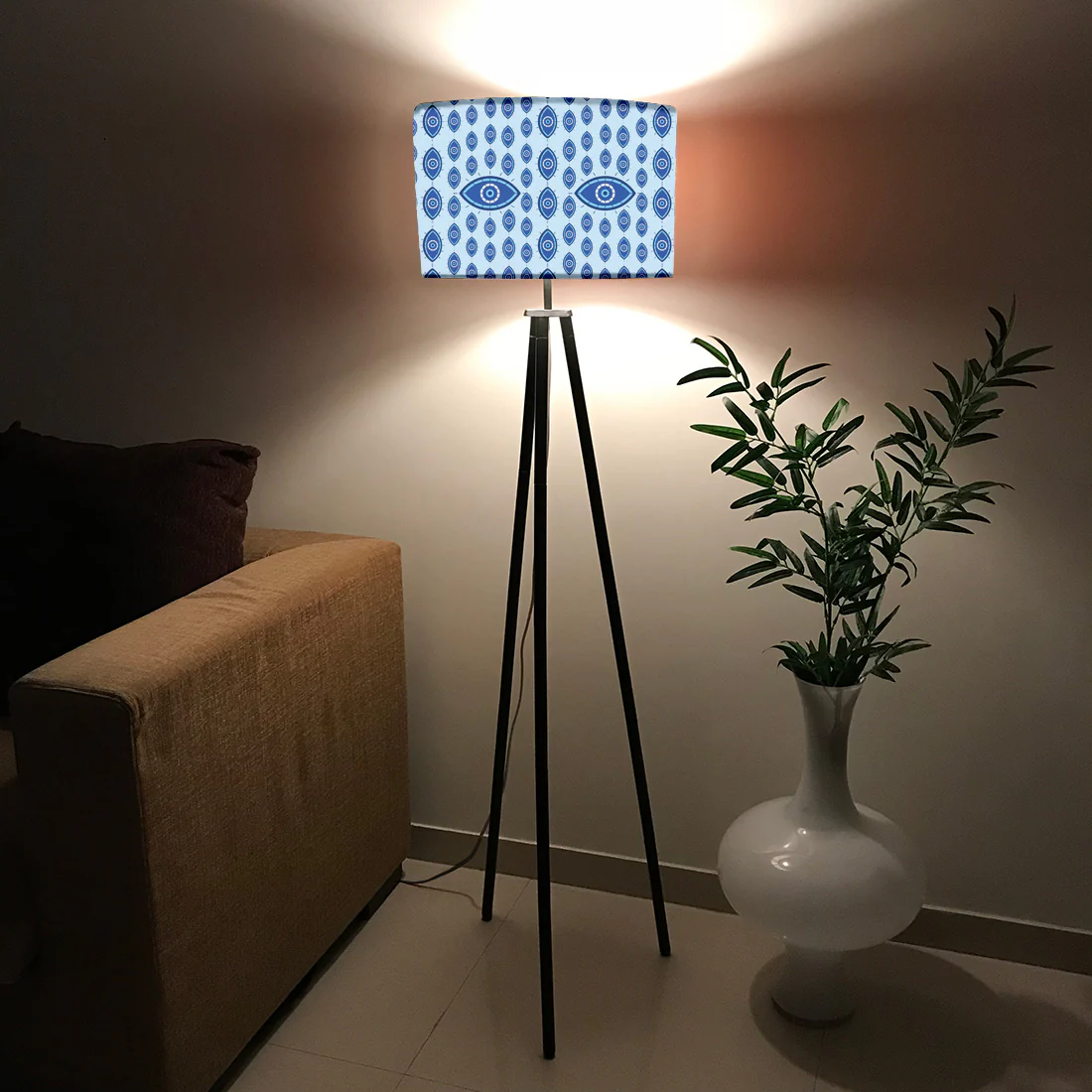 Designer Tripod Floor Lamp Standing Light for Living Rooms - Evil Eye Protector - Image 22