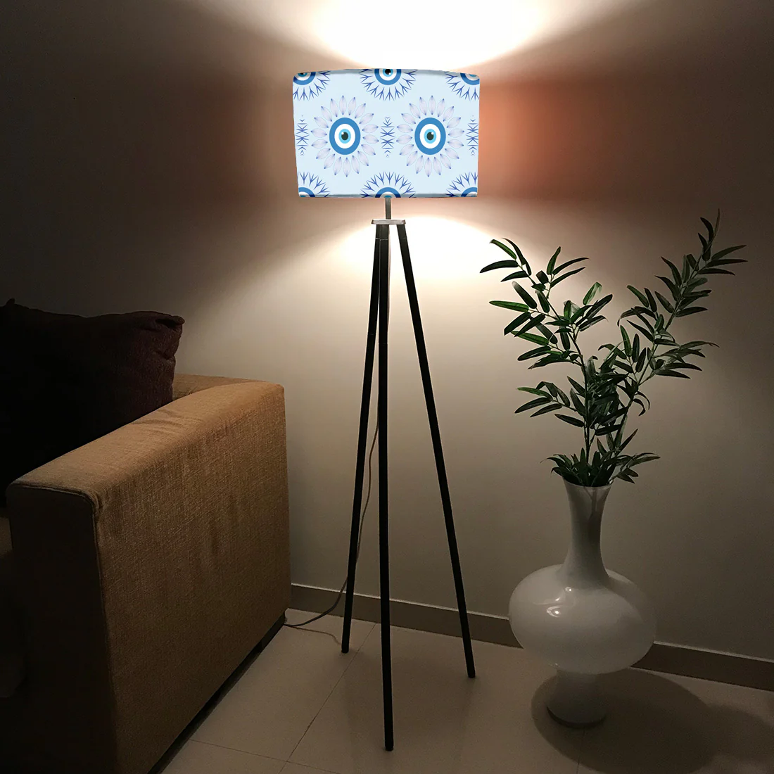 Designer Tripod Floor Lamp Standing Light for Living Rooms - Evil Eye Protector - Image 23