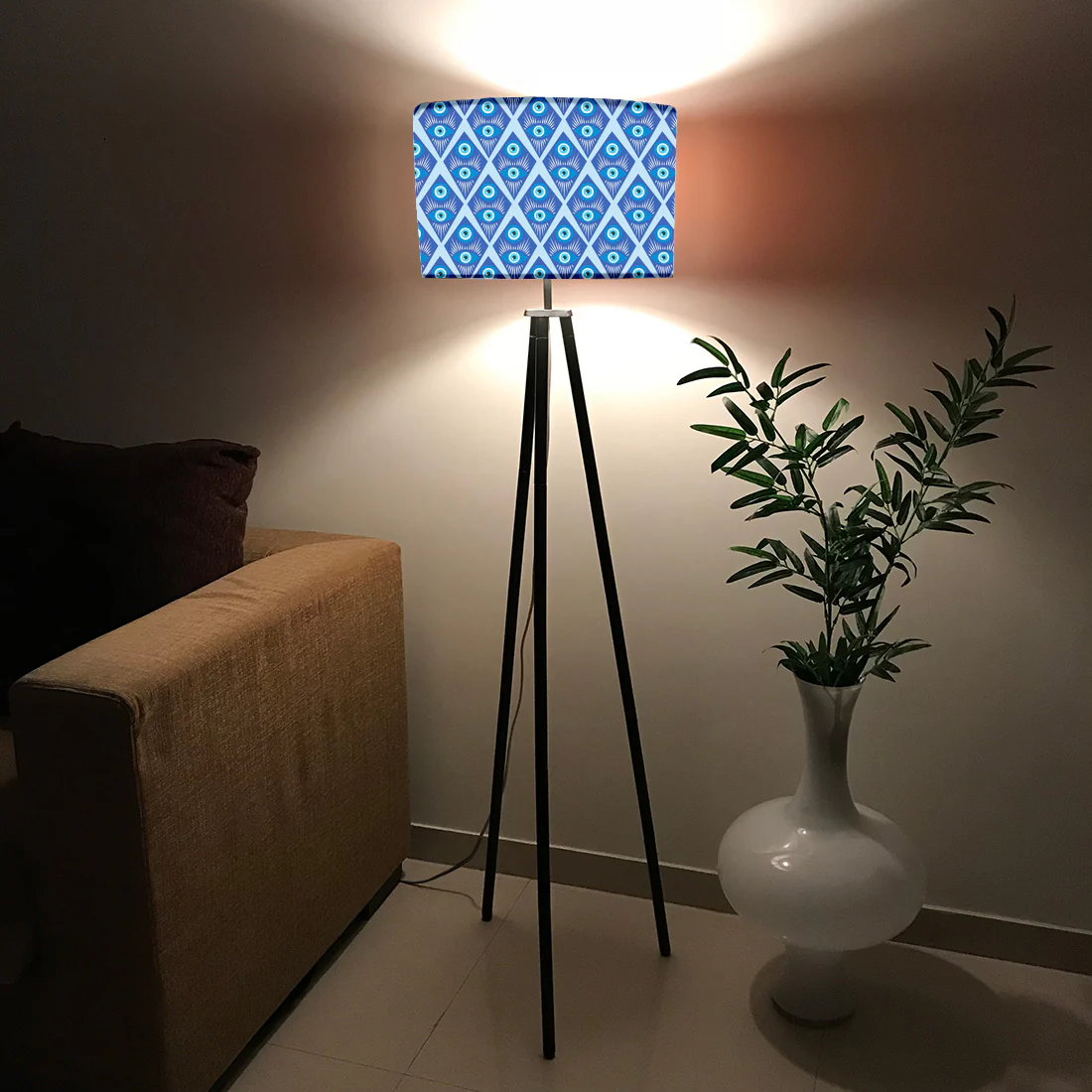 Modern Tripod Floor Lamp Standing Light for Bedroom Living Rooms Decor - Evil Eye Protector - Image 22