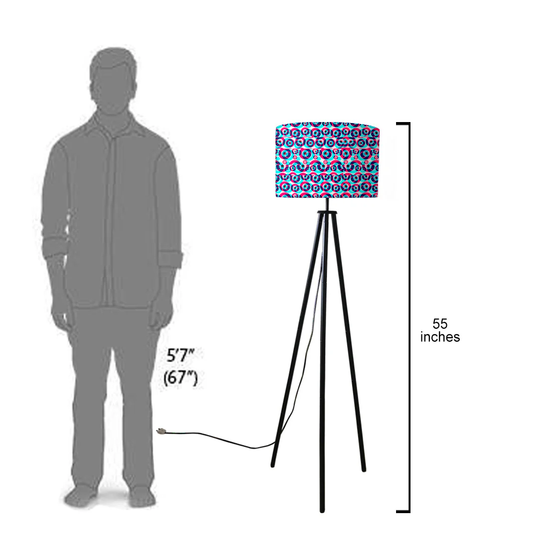 Modern Tripod Floor Lamp Standing Light for Bedroom Living Rooms Decor - Evil Eye Protector - Image 27