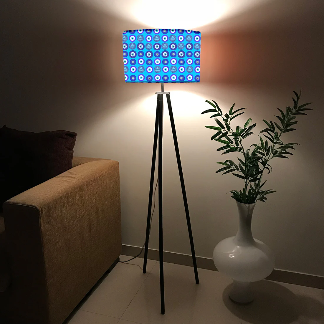 Modern Tripod Floor Lamp Standing Light for Bedroom Living Rooms Decor - Evil Eye Protector - Image 3