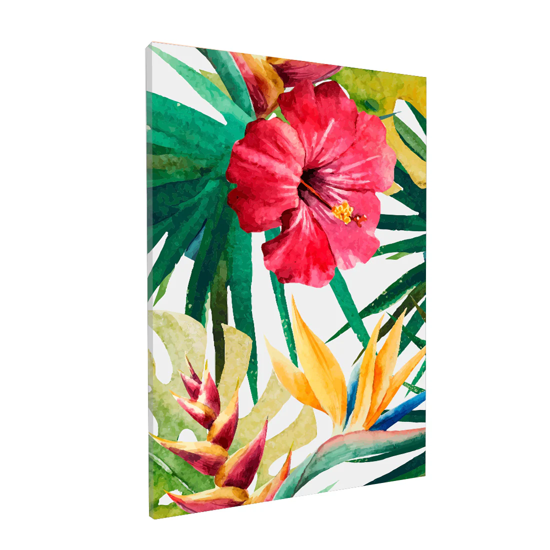 Designer Bedroom Wall Decor Set of 3 for Home Office Decor - Hibiscus - Image 2