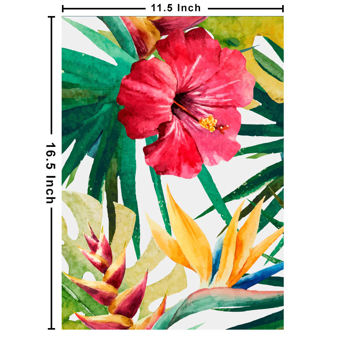 Designer Bedroom Wall Decor Set of 3 for Home Office Decor - Hibiscus - Image 3