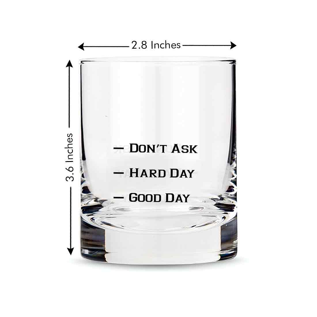 Whiskey Glasses Liquor Glass- Anniversary Birthday Gift Funny Gifts for Husband Bf - GOOD DAY HARD DAY - Image 6