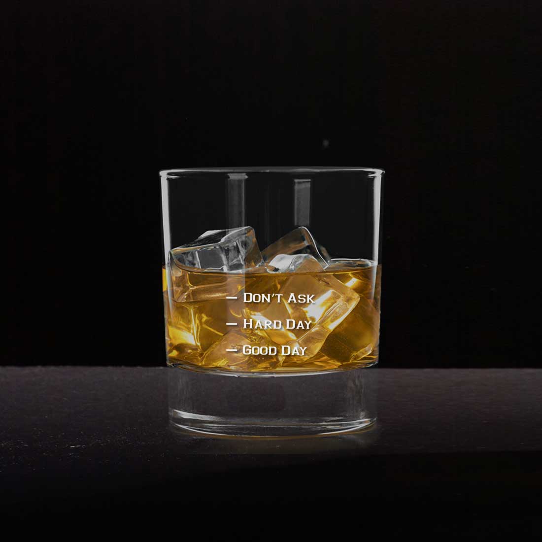 Whiskey Glasses Liquor Glass- Anniversary Birthday Gift Funny Gifts for Husband Bf - GOOD DAY HARD DAY - Image 7