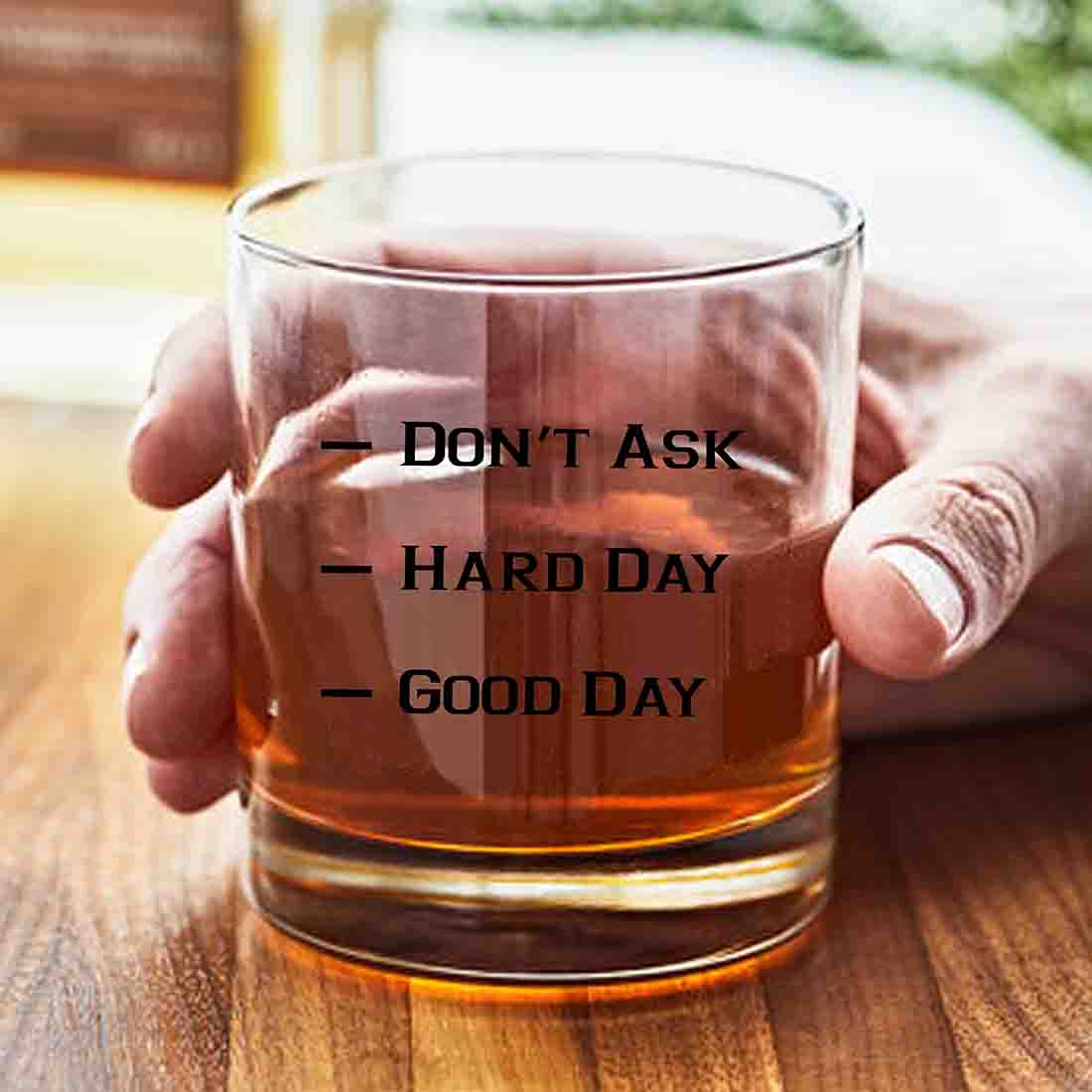 Whiskey Glasses Liquor Glass- Anniversary Birthday Gift Funny Gifts for Husband Bf - GOOD DAY HARD DAY - Image 8