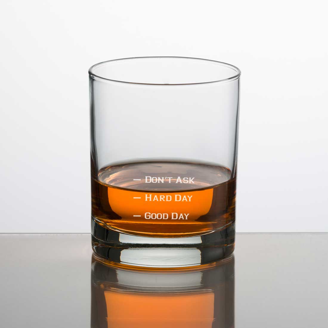 Whiskey Glasses Liquor Glass- Anniversary Birthday Gift Funny Gifts for Husband Bf - GOOD DAY HARD DAY - Image 9