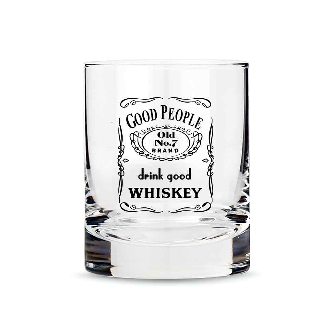 Whiskey Glasses Liquor Glass - Anniversary Birthday Gift Funny Gifts for Husband Bf - DRINK GOOD WHISKY - Image 2