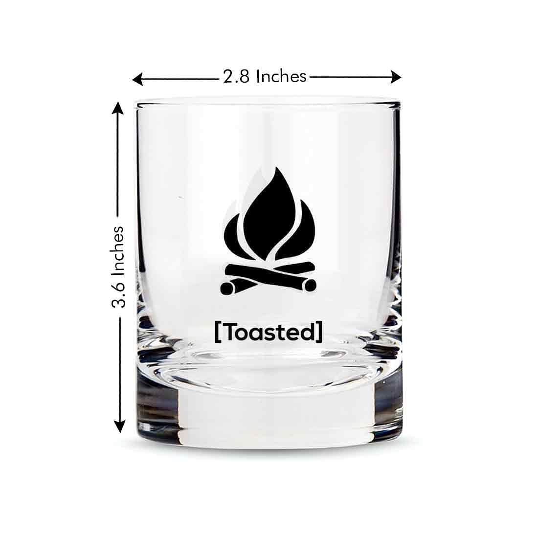 Whiskey Glasses Liquor Glass- Anniversary Birthday Gift Funny Gifts for Husband Bf - TOASTED - Image 3