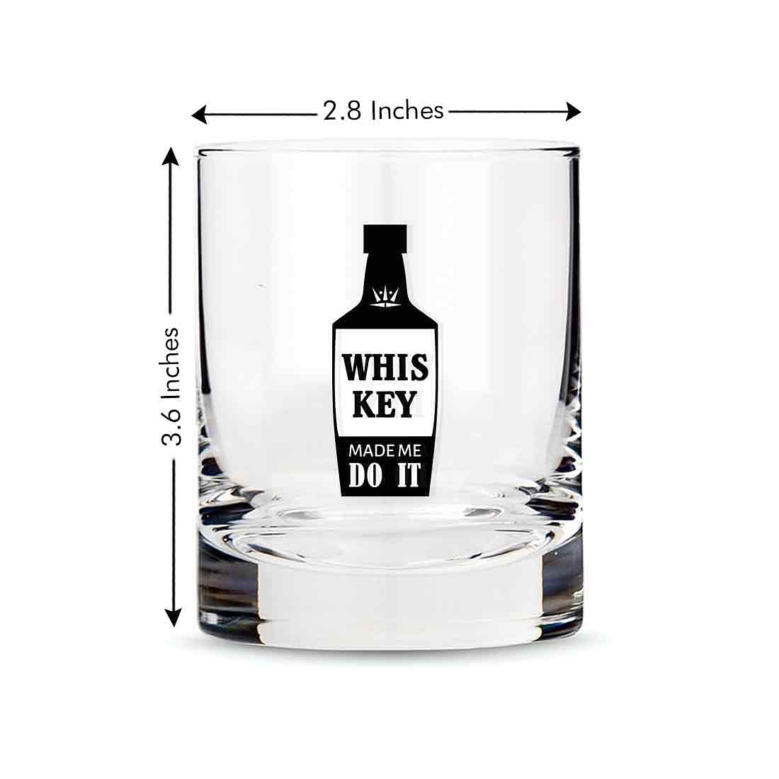Whiskey Glasses Liquor Glass- Anniversary Birthday Gift Funny Gifts for Husband Bf - WHISKY MADE ME DO IT - Image 3