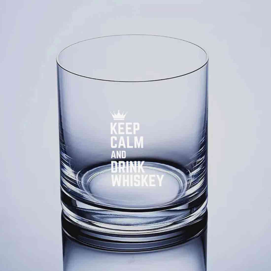 Whiskey Glasses Liquor Glass- Anniversary Birthday Gift Funny Gifts for Husband Bf - KEEP CALM AND DRINK WHISKY - Image 3