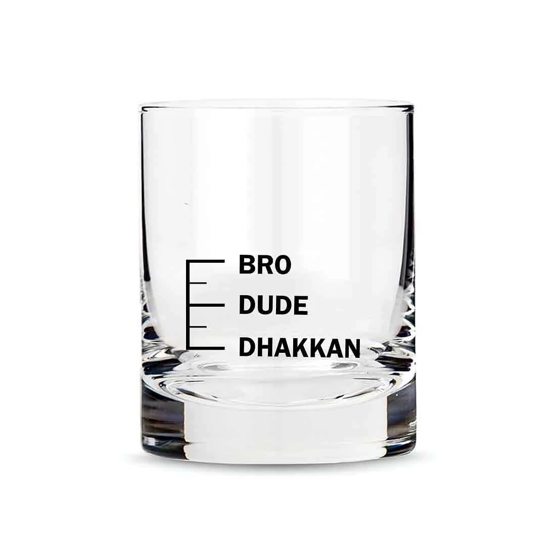 Whiskey Glasses Liquor Glass- Anniversary Birthday Gift Funny Gifts for Husband Bf - DHAKKAN DUDE BRO - Image 4